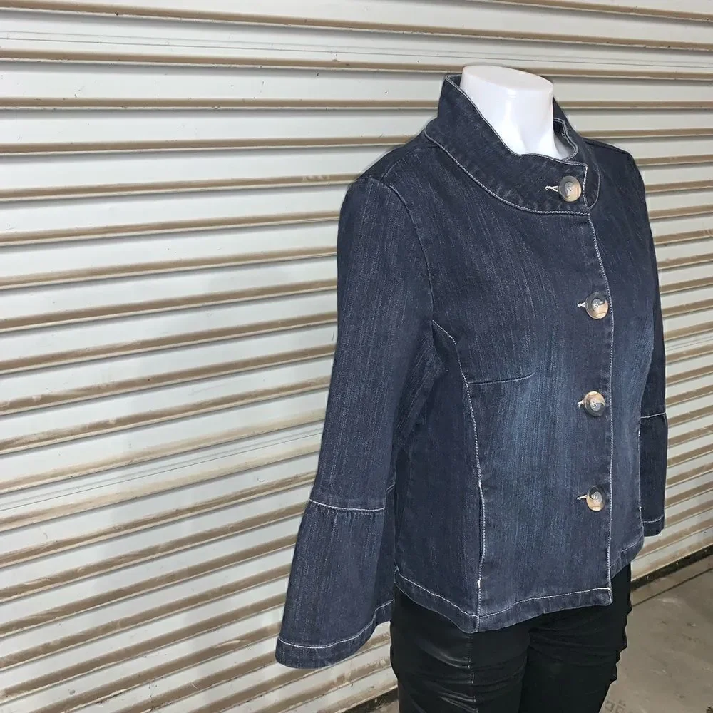 Laugh A Little Jean jacket bell wrist size Large